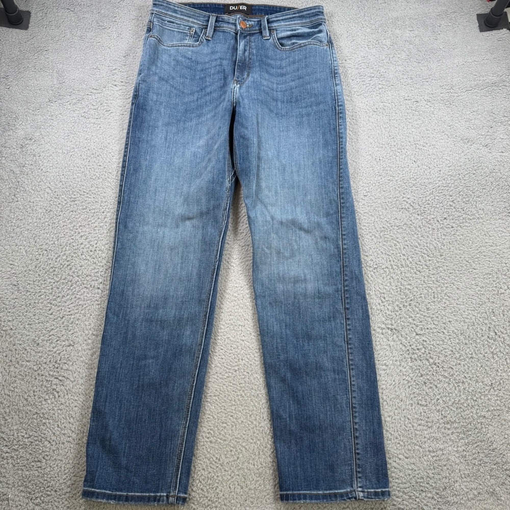 DU/ER Relaxed Straight Performance Denim Jeans Mens 32x32 Medium Blue‎ Stretch